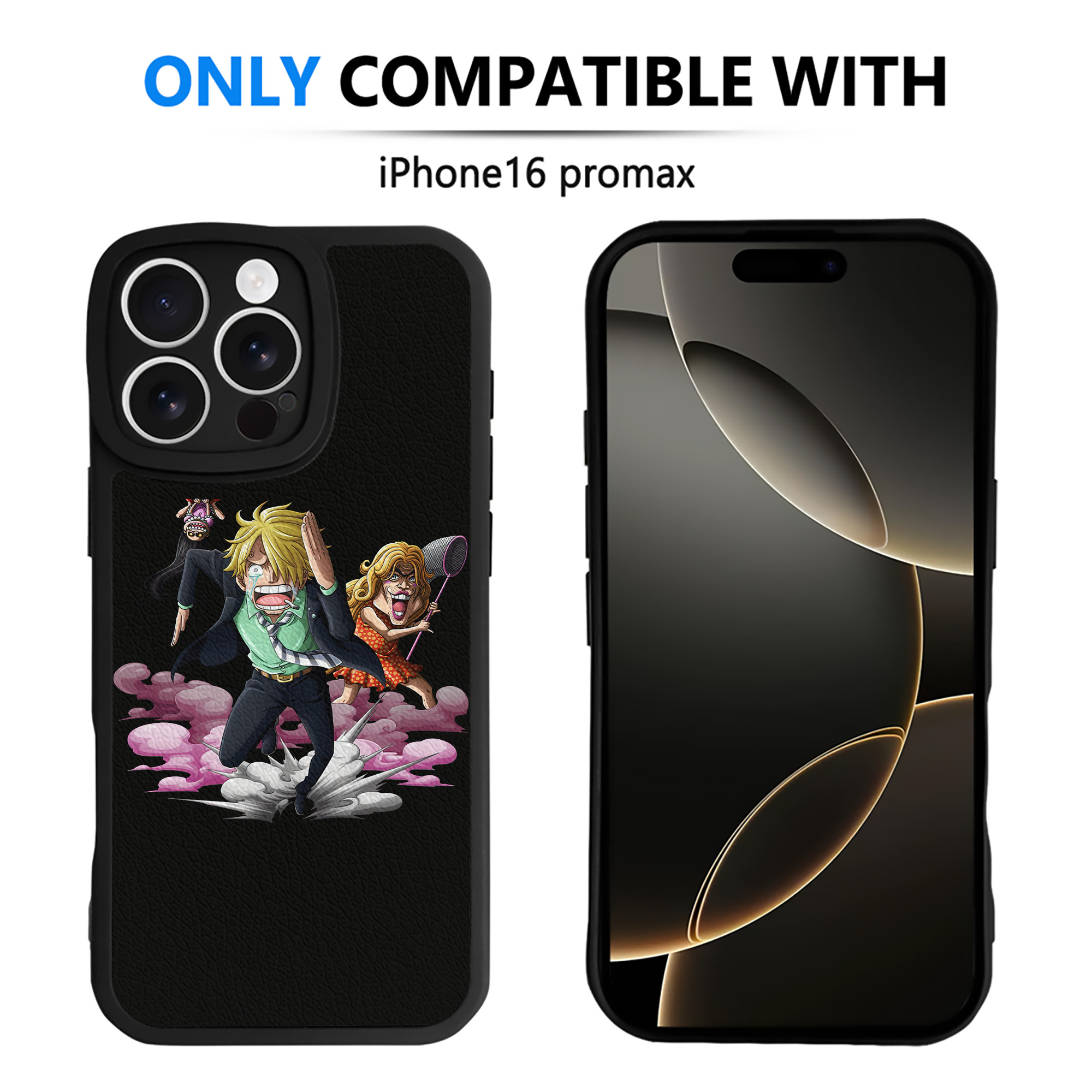 （画像用） ワンピース サンジ ONE PIECE Sanji 【iPhone 16シリーズ対応】シリコンスマホケース（レザー調） 材質：シリコン